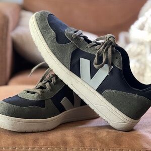 Veja Black and Gray Athletic Shoes